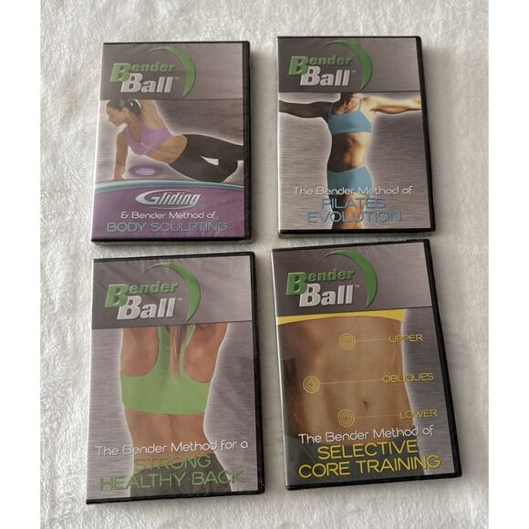 NEW 4 Bender Ball Workout DVD lot Pilates Evolution Better Booty Boot Camp core - Picture 1 of 9